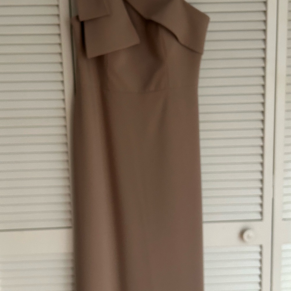 MGNY Elegant Tan Women's Dress Size 8 Mother of the BrIde Dress